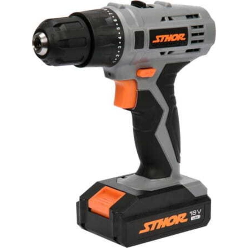 foto del prodotto trapano avvitatore sthor batteria agli ioni di litio 18v 78972