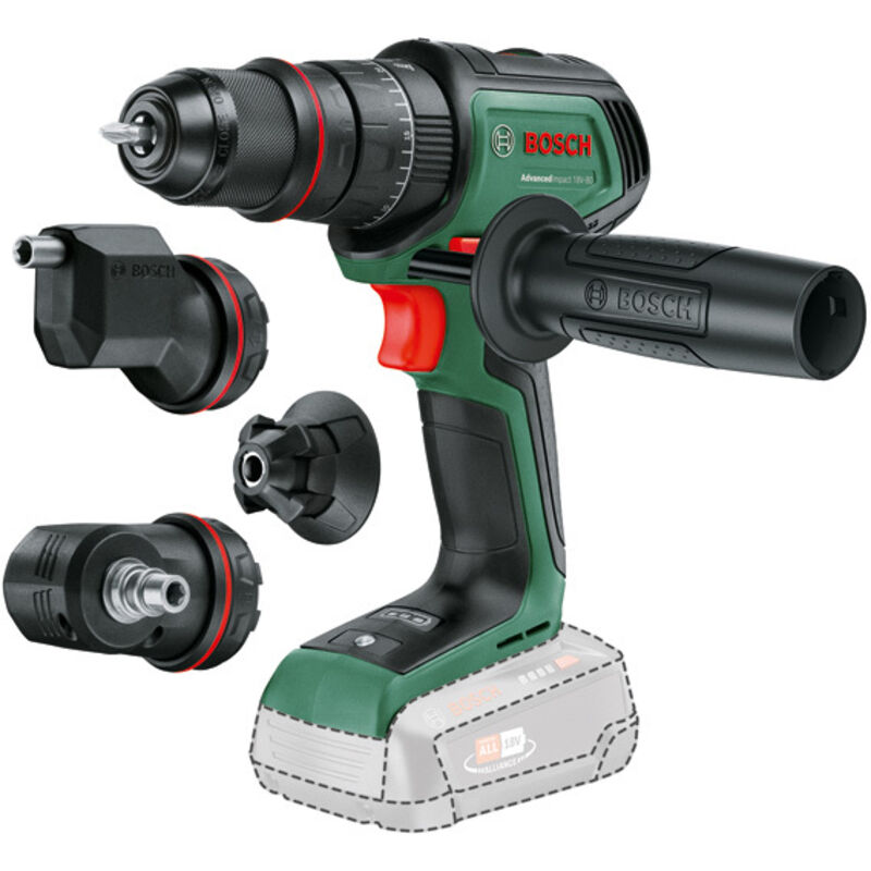 foto del prodotto trapano battente avvitatore a batteria advancedimpact 18v 80 quicksnap per foratura e avvitamento sistema 18 v brushless 82 nm mandrino 13 mm
