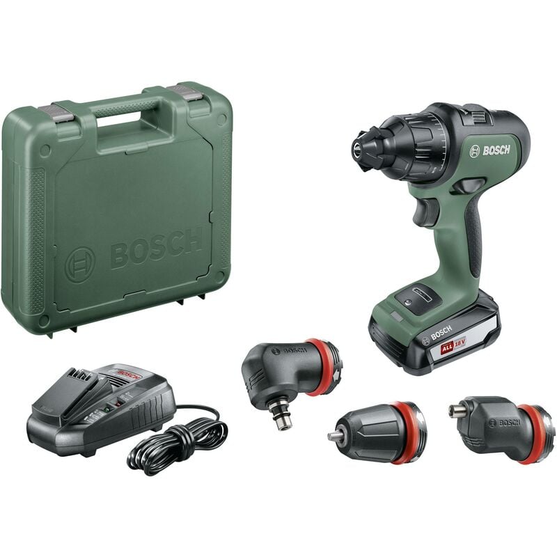foto del prodotto trapano battente avvitatore bosch batteria litio 18v. valigetta e accessori