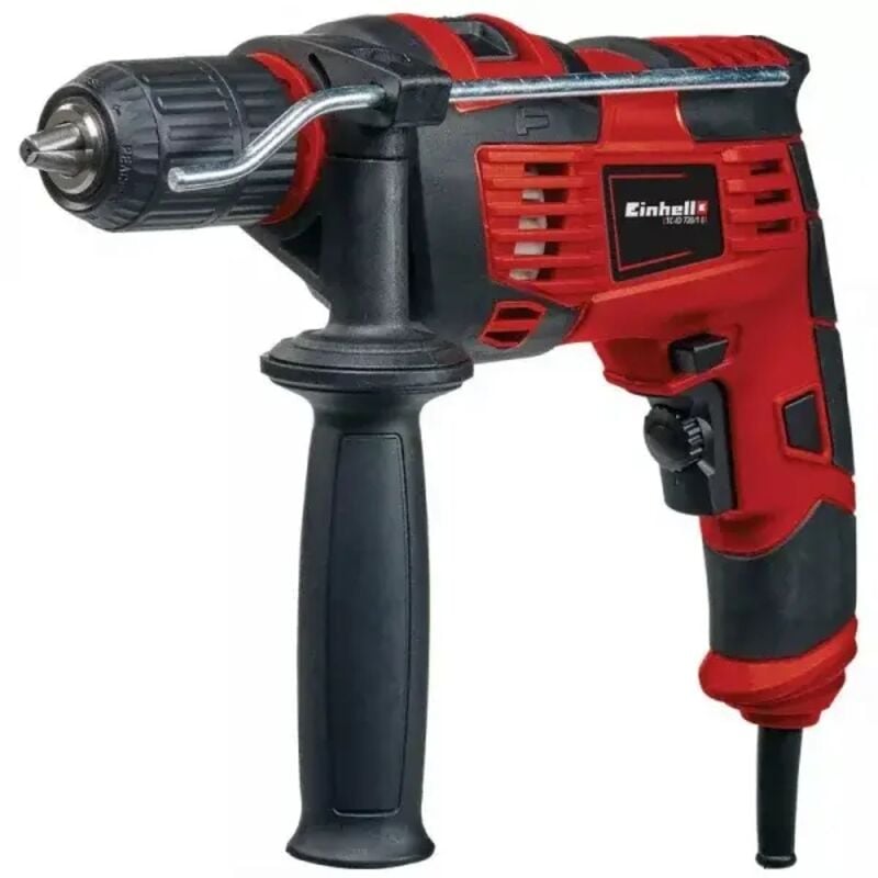 foto del prodotto trapano elettrico 720w con percussione e impugnatura supplementare tc-id720/1e