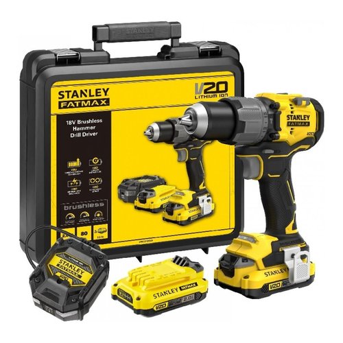 foto del prodotto trapano percussione stanley sfmcd726d2k fatmax brushless