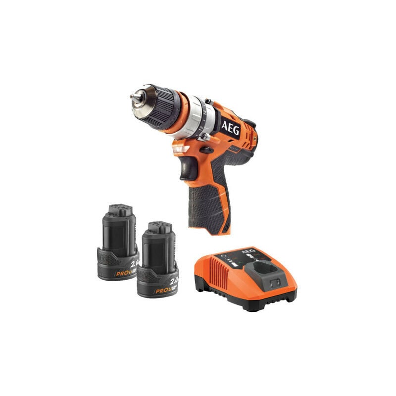foto del prodotto trapano pilota aeg 12v prolithium-ion 190mm - 2 batterie 2.0ah - 1 caricabatterie 40min - bbs 12c2 li-202b