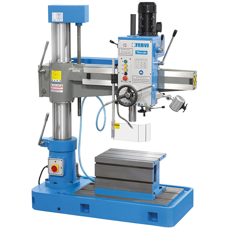 foto del prodotto trapano radiale fervi tr01 180 32 x 870 mm discesa automatica salita motorizzata 400 v