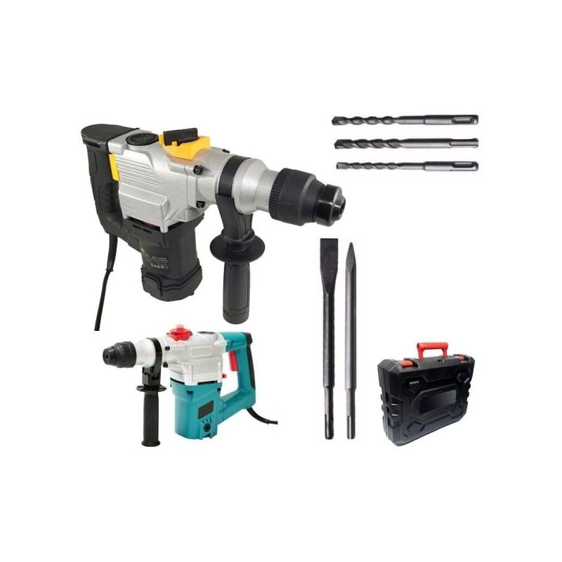 foto del prodotto trapano scalpellatore martello demolitore 1350w 28mm tassellatore 5 accessori