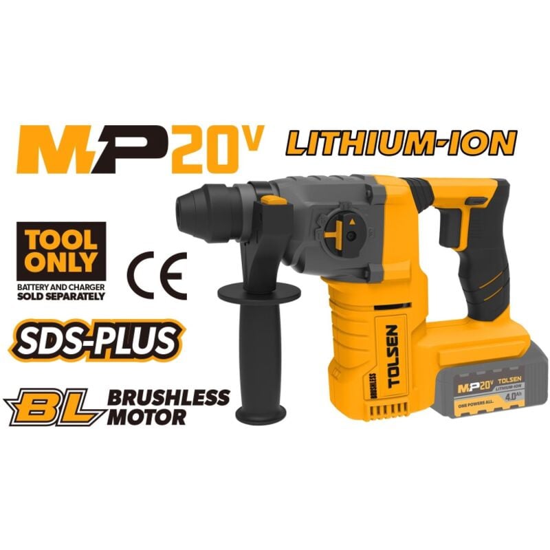foto del prodotto trapano tassellatore demolitore 20v brushless serie mp20v tolsen