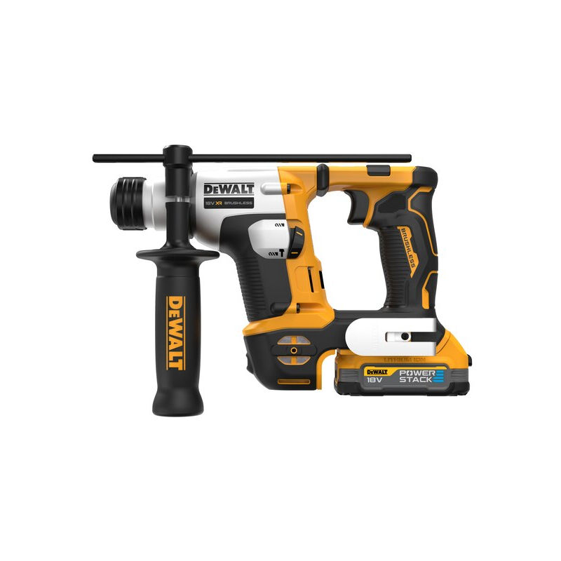 foto del prodotto trapano xr 18v 1,7ah li ion brushless 1,4j powerstack sds plus dch172e2t qw