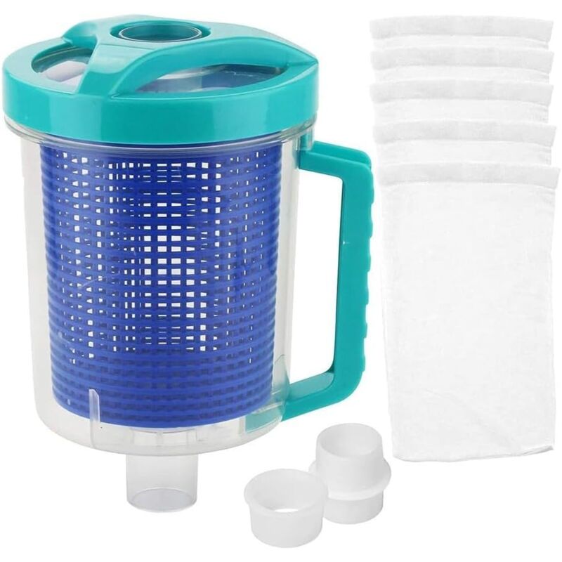 foto del prodotto trappola per foglie da piscina applicabile con maniglia e kit filtro per la trappola per foglie pulita w26705 r211084