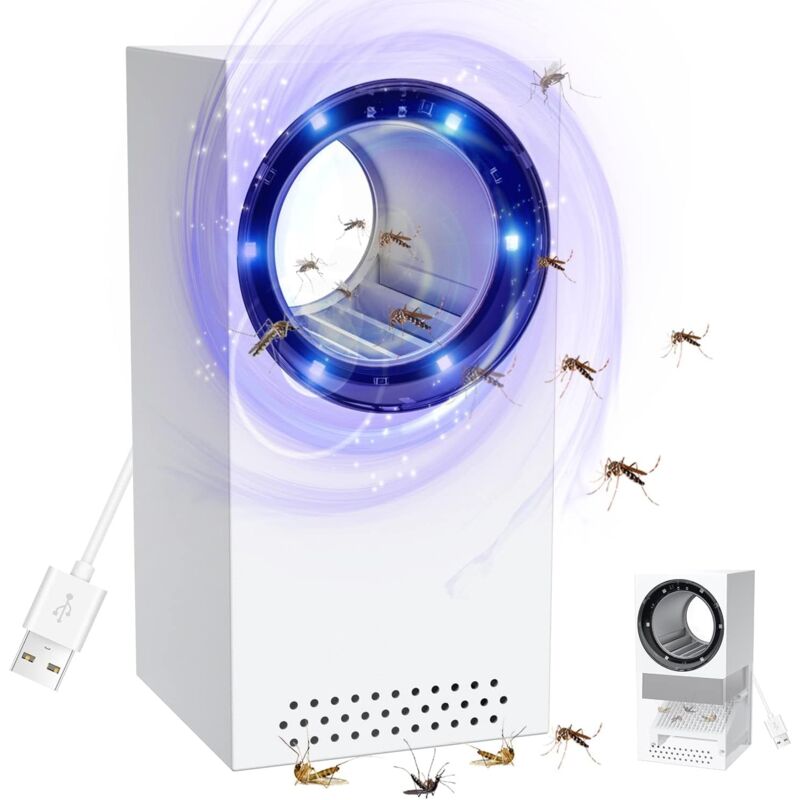 foto del prodotto trappola per mosche, lampada anti zanzare, repellente per mosche usb, luce anti zanzare a 180 per camera da letto, cucina, ufficio, casa
