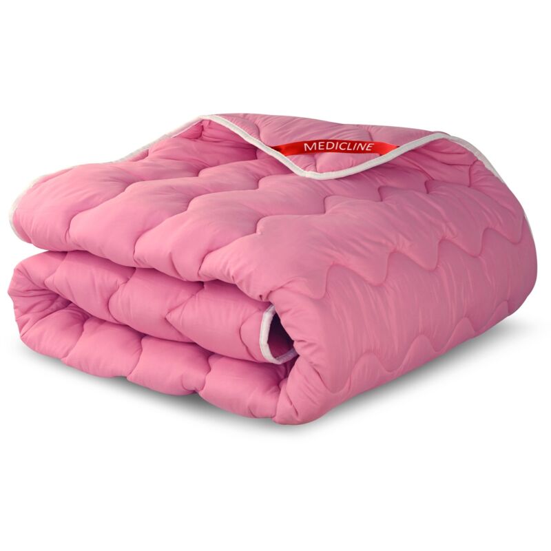 foto del prodotto trapunta 200x220 cm tutto l anno in microfibra antiallergica siliconata rosa