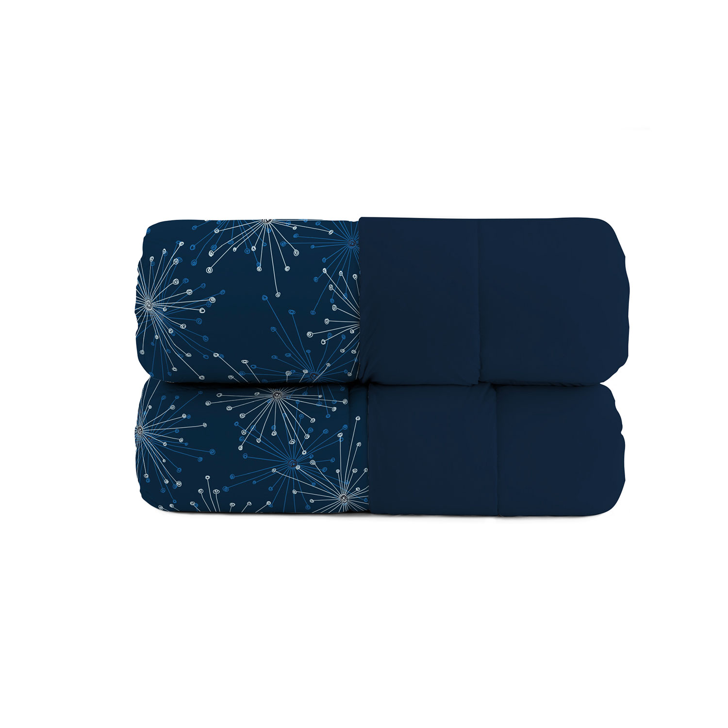 foto del prodotto trapunta invernale 1 piazza e mezzo stampata in microfibra 200gr double face fireworks