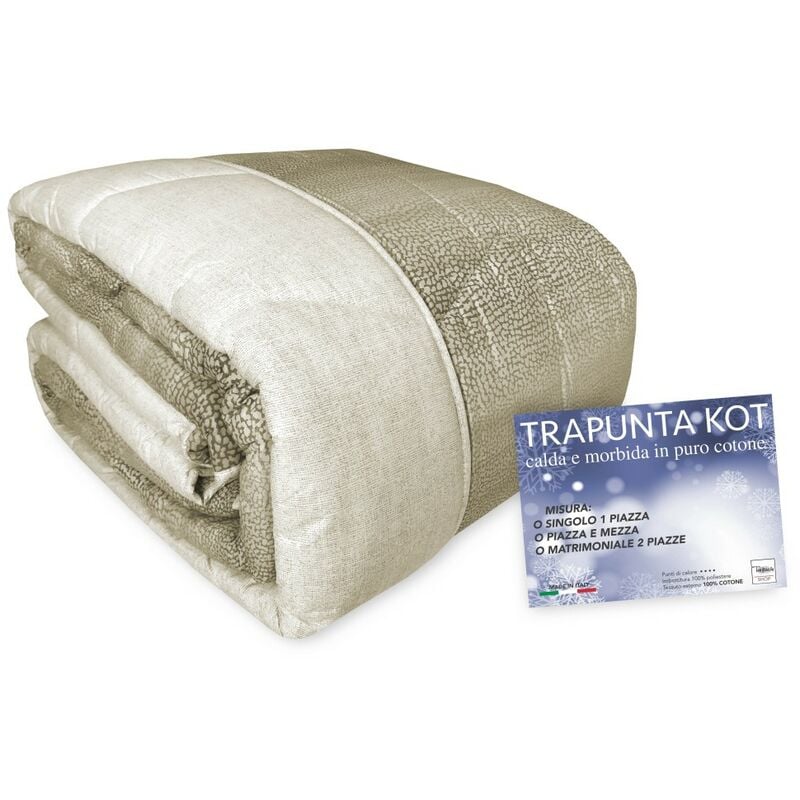 foto del prodotto trapunta kot dis. boy beige made in italy puro cotone 1 piazza