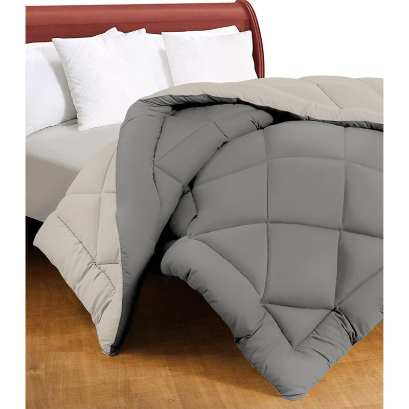 foto del prodotto trapunta matrimoniale caldosogno double face grigia 300 gr mq piumone invernale caldo e resistente 250x250 cm