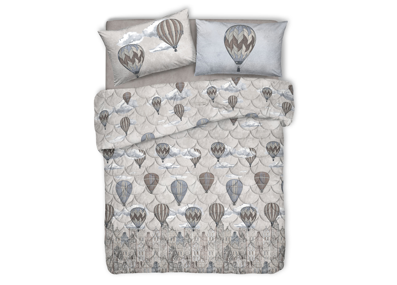 foto del prodotto trapunta piumone invernale linea pensieri delicati disegno volare beige matrimoniale beige