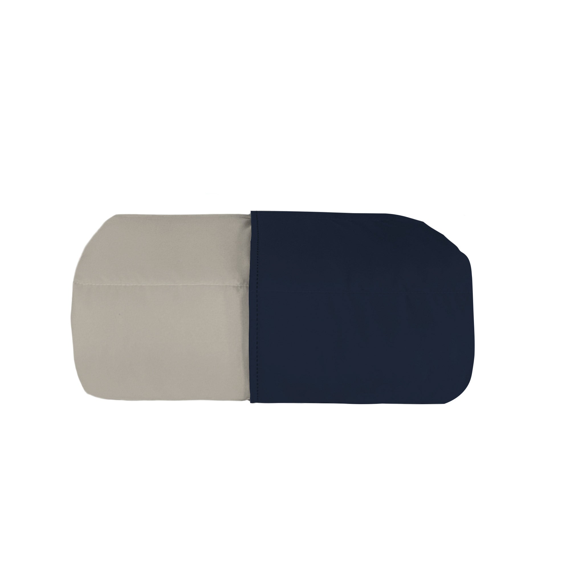 foto del prodotto trapuntino double face matrimoniale 100gr tinta unita in microfibra blu scuro/grigio chiaro