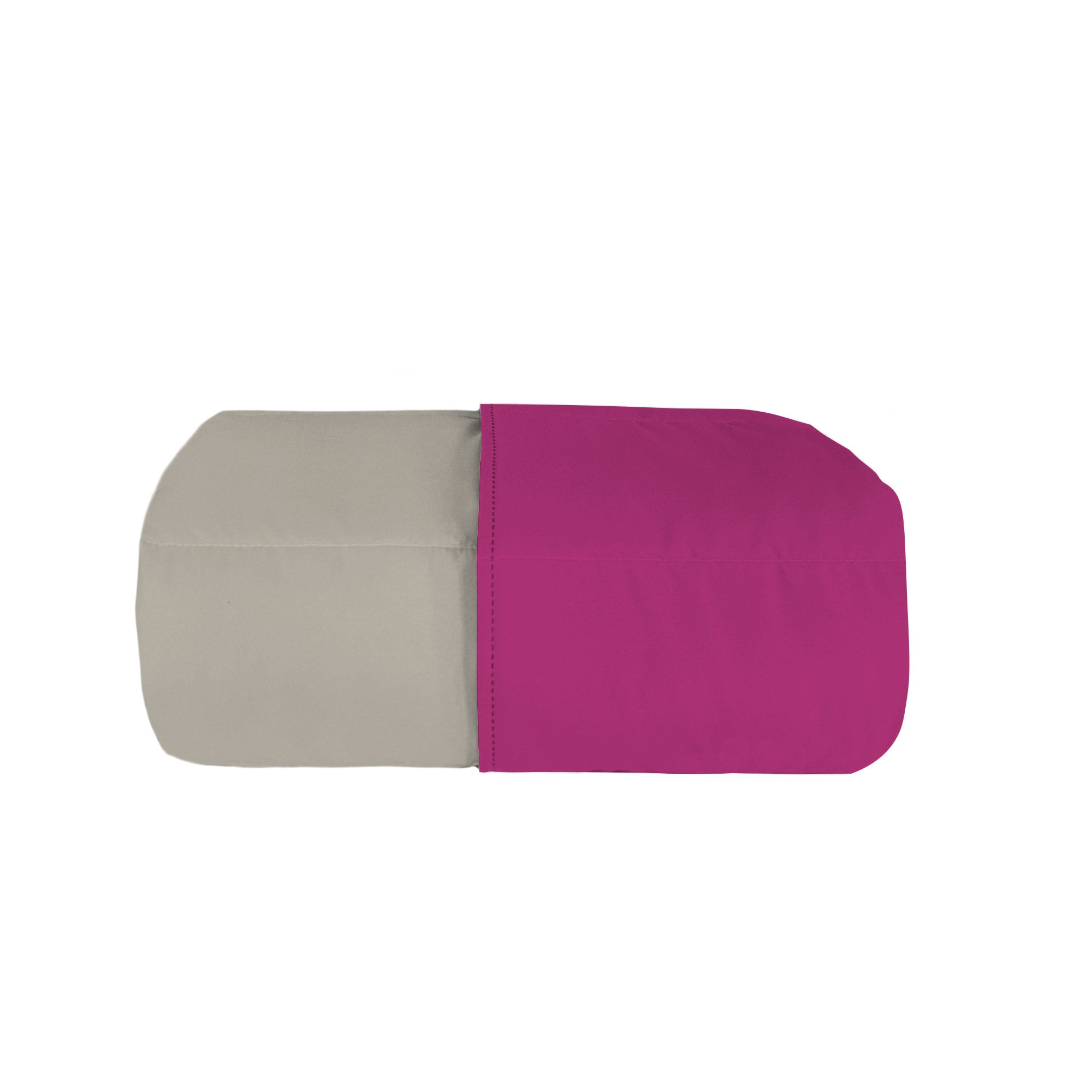 foto del prodotto trapuntino double face matrimoniale 100gr tinta unita in microfibra fucsia grigio chiaro