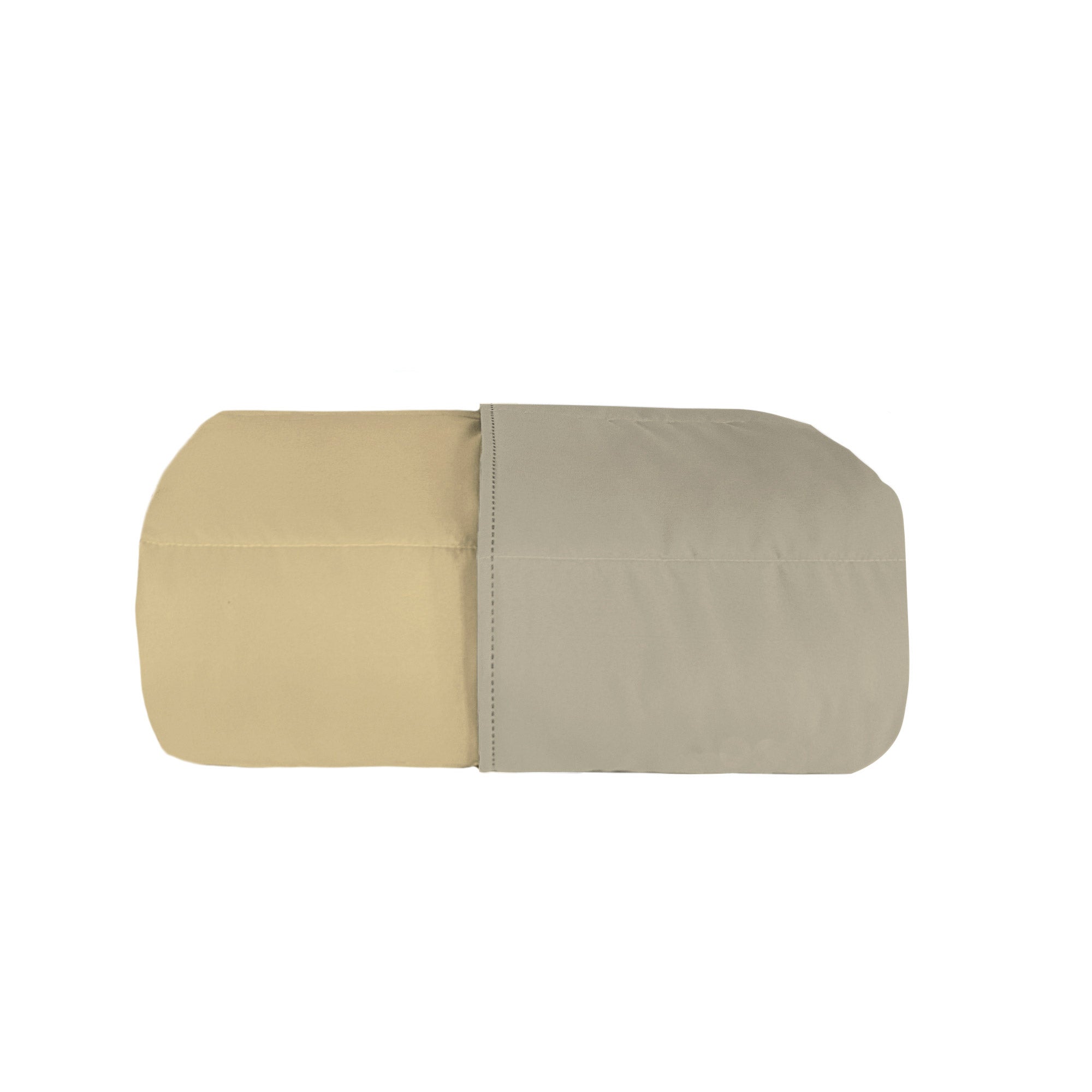 foto del prodotto trapuntino double face matrimoniale 100gr tinta unita in microfibra tortora/panna