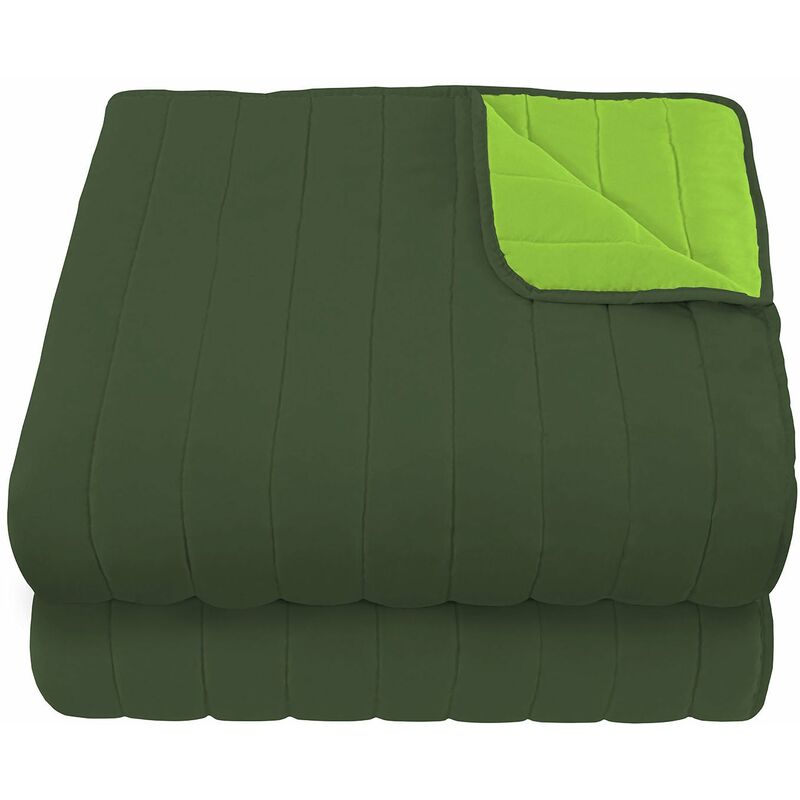 foto del prodotto trapuntino doubleface singolo 100gr verde mela verde scuro
