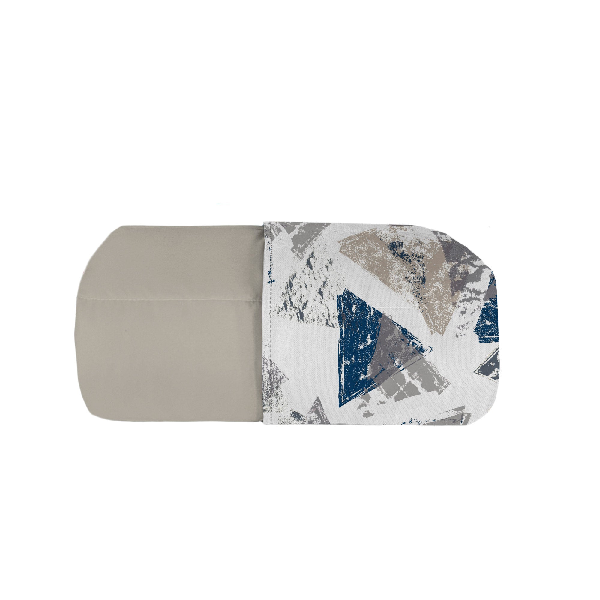 foto del prodotto trapuntino singolo 100gr con stampa in microfibra urban blu