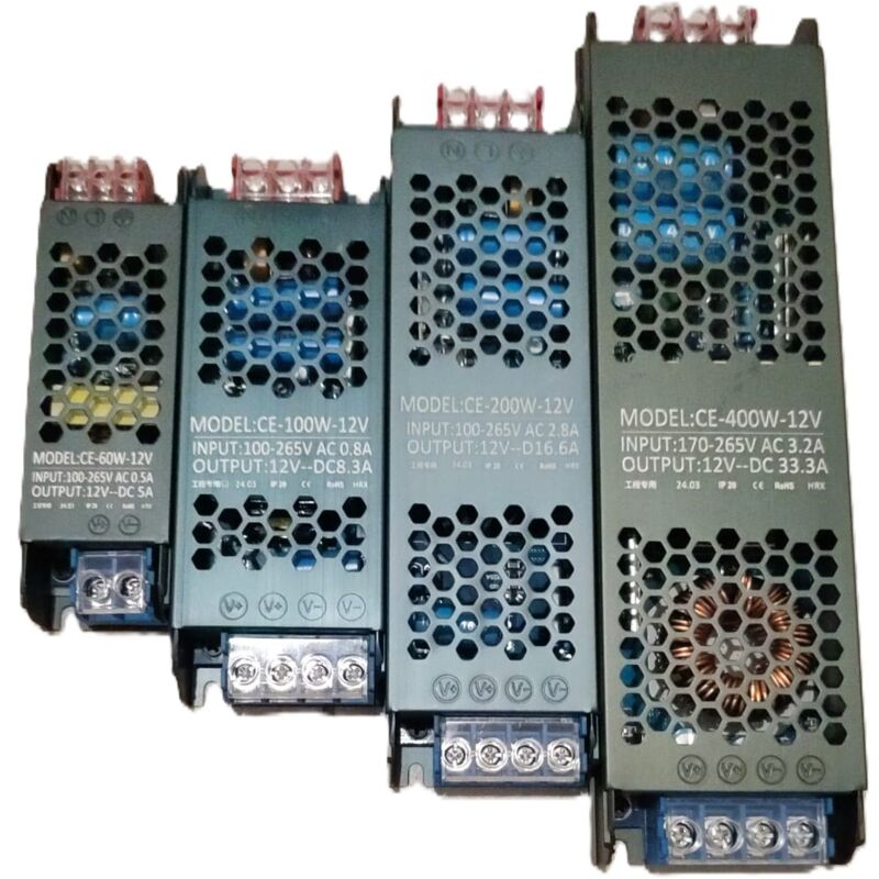 foto del prodotto trasformatore 220v ac dc 12v 60w 100w 200w 400w alimentatore switching ultra sottile 100