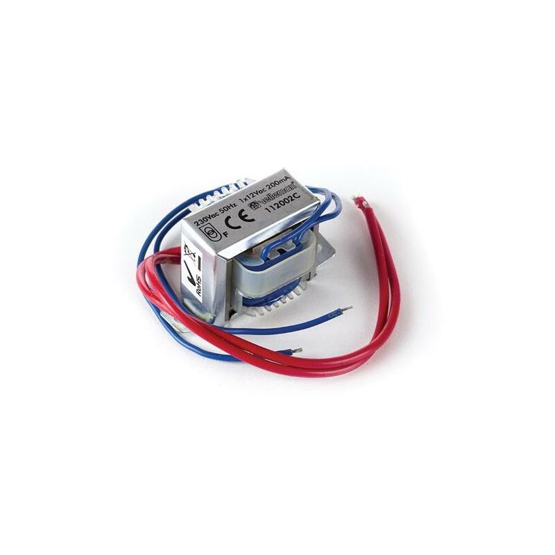 foto del prodotto trasformatore a quadro aperto 2,4 va 1 x 12 v 200 ma max.