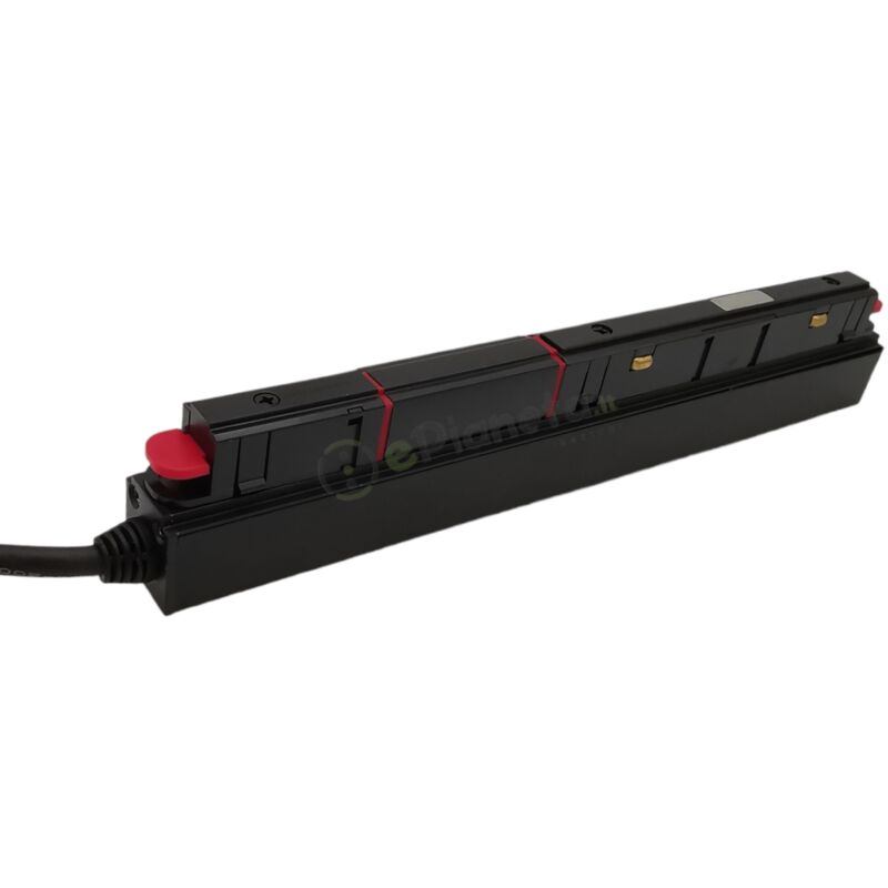 foto del prodotto trasformatore alimentatore 100w 200w 300w 48v a scomparsa incasso per binario magnetico nero 200w
