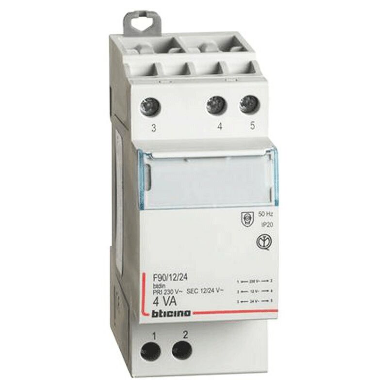 foto del prodotto trasformatore bticino monofase 4a 230v uscita 12 24v f90 12 24