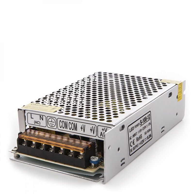 foto del prodotto trasformatore led 230vac 12vdc 100w 8.5a ip20