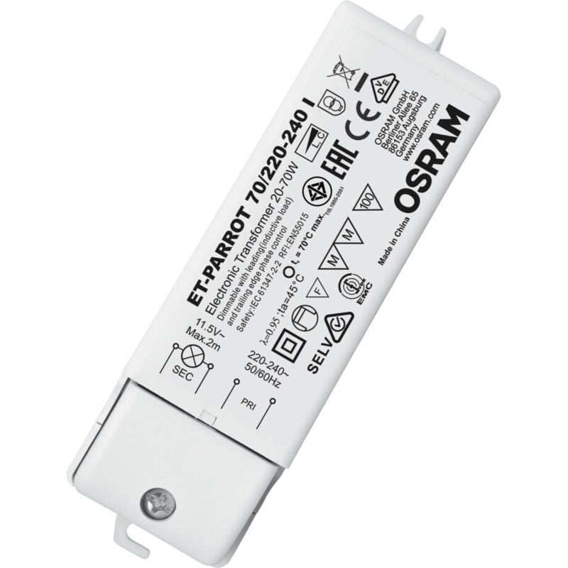 foto del prodotto trasformatore ledvance osram et parrot et parrot 70 220 240 lve 4008321111593 