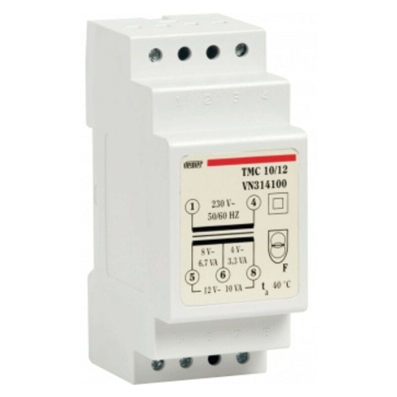 foto del prodotto trasformatore modulare vemer tmc 10va 230 4 8 12v 2 moduli vn314100