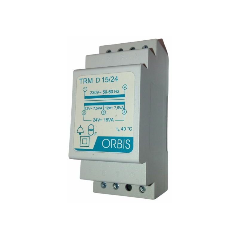 foto del prodotto trasformatore trm d 15 24 per uso discontinuo 230v 15va 12 24v orbis