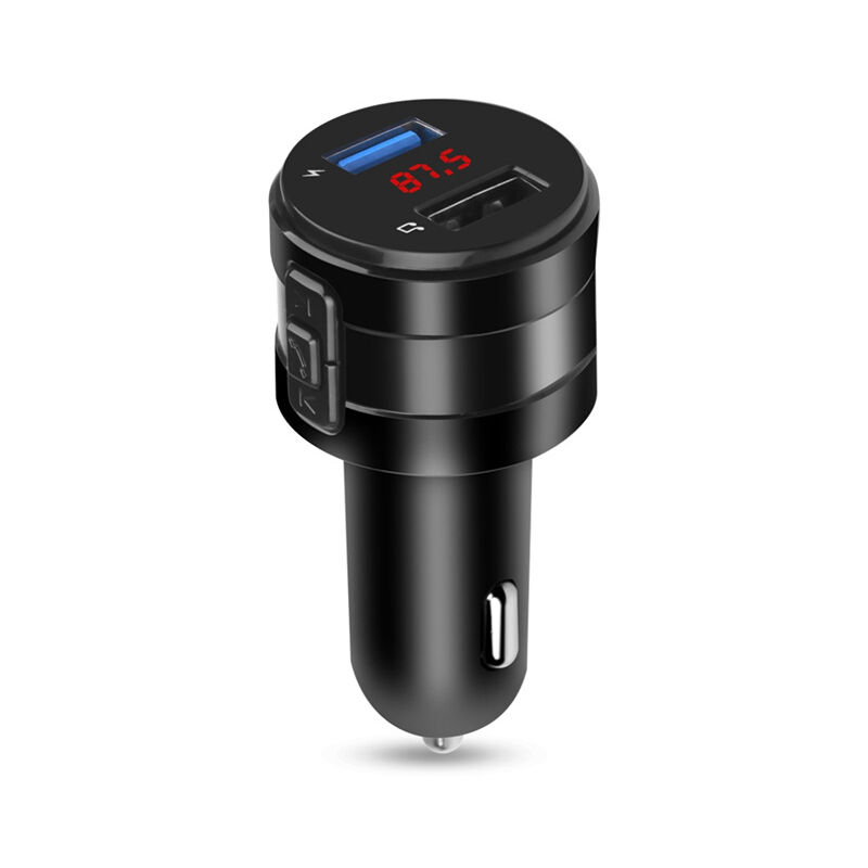 foto del prodotto trasmettitore fm per auto bluetooth usb c con bluetooth 5.0, adattatore bluetooth per auto supporta chiamate in vivavoce, assistente google siri,