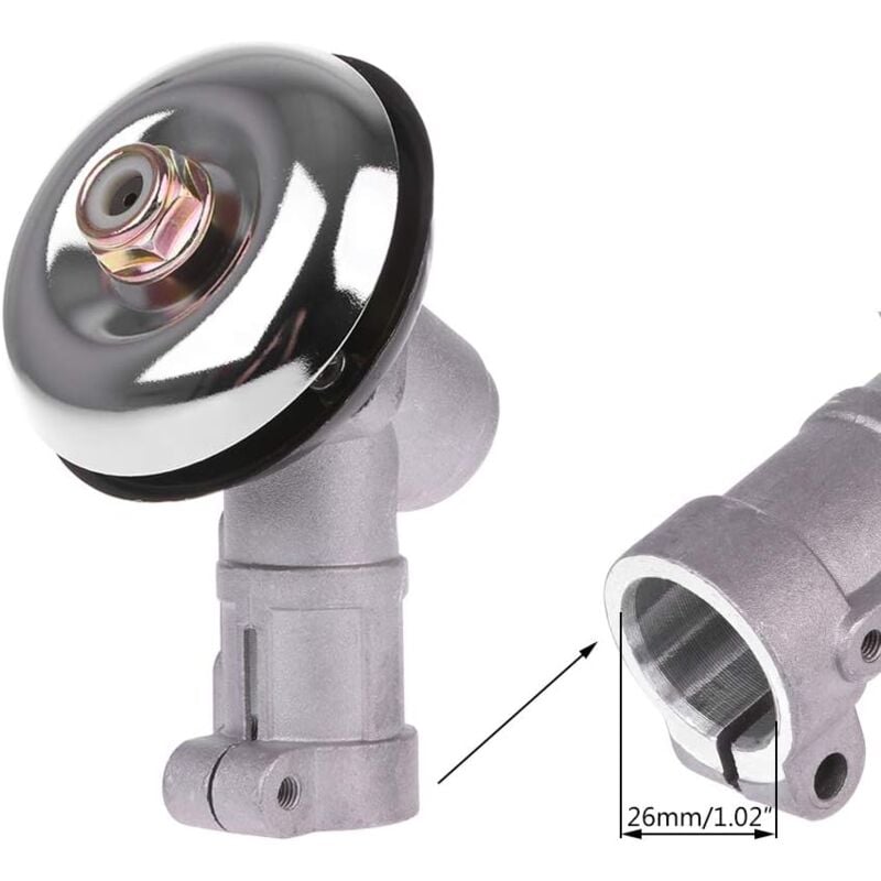 foto del prodotto trasmissione angolare universale per decespugliatore, testa ingranaggi rotonda con 9 denti per decespugliatore motosega, cambio per tosaerba m10 x