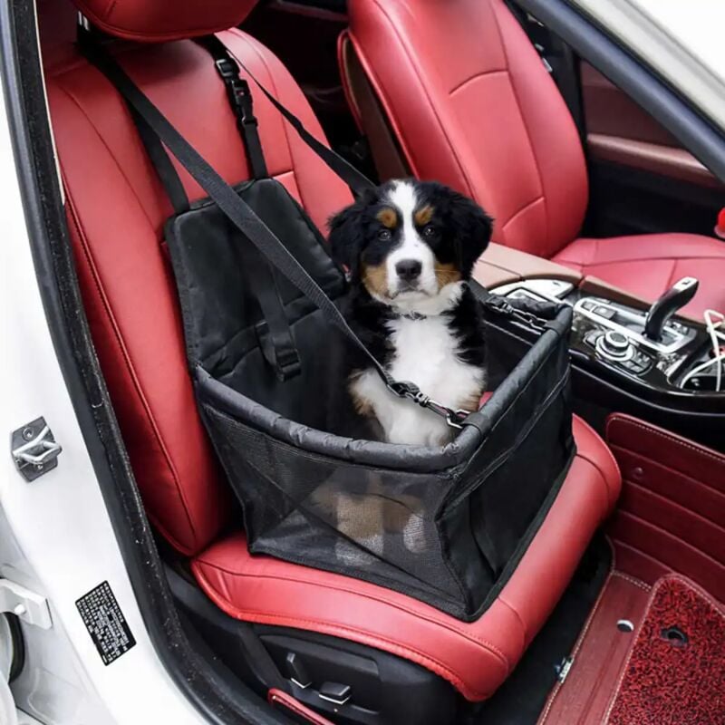 foto del prodotto trasportino auto per sedile per cani cesto porta seggiolino gatto animali