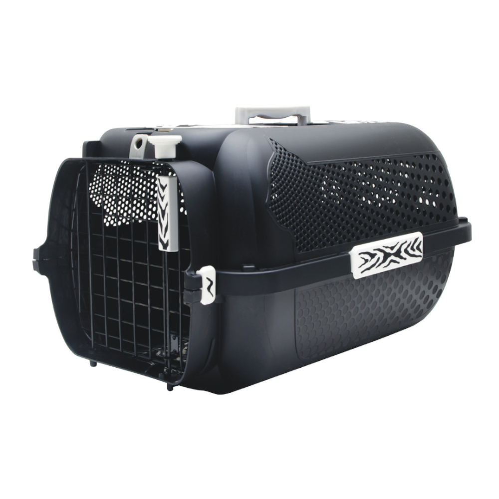 foto del prodotto trasportino catit white tiger voyageur black l 57 x p 38 x h 31 cm