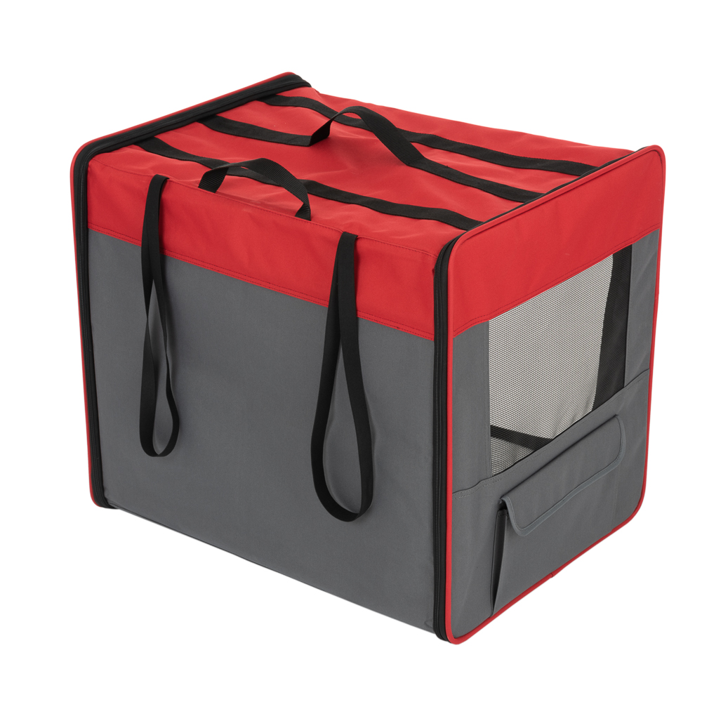 foto del prodotto trasportino first class basic rosso grigio per cani xl l 96,5 x p 66 x h 73,5 cm