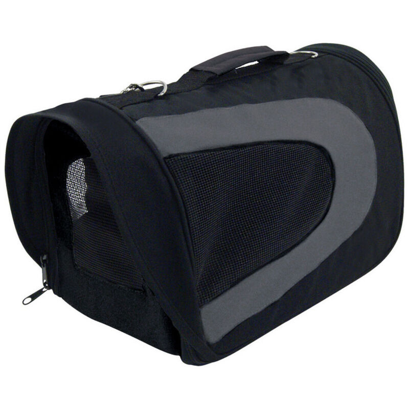 foto del prodotto trasportino gloria gloss taglia m pieghevole nero black 46 x 26 x 27 cm 