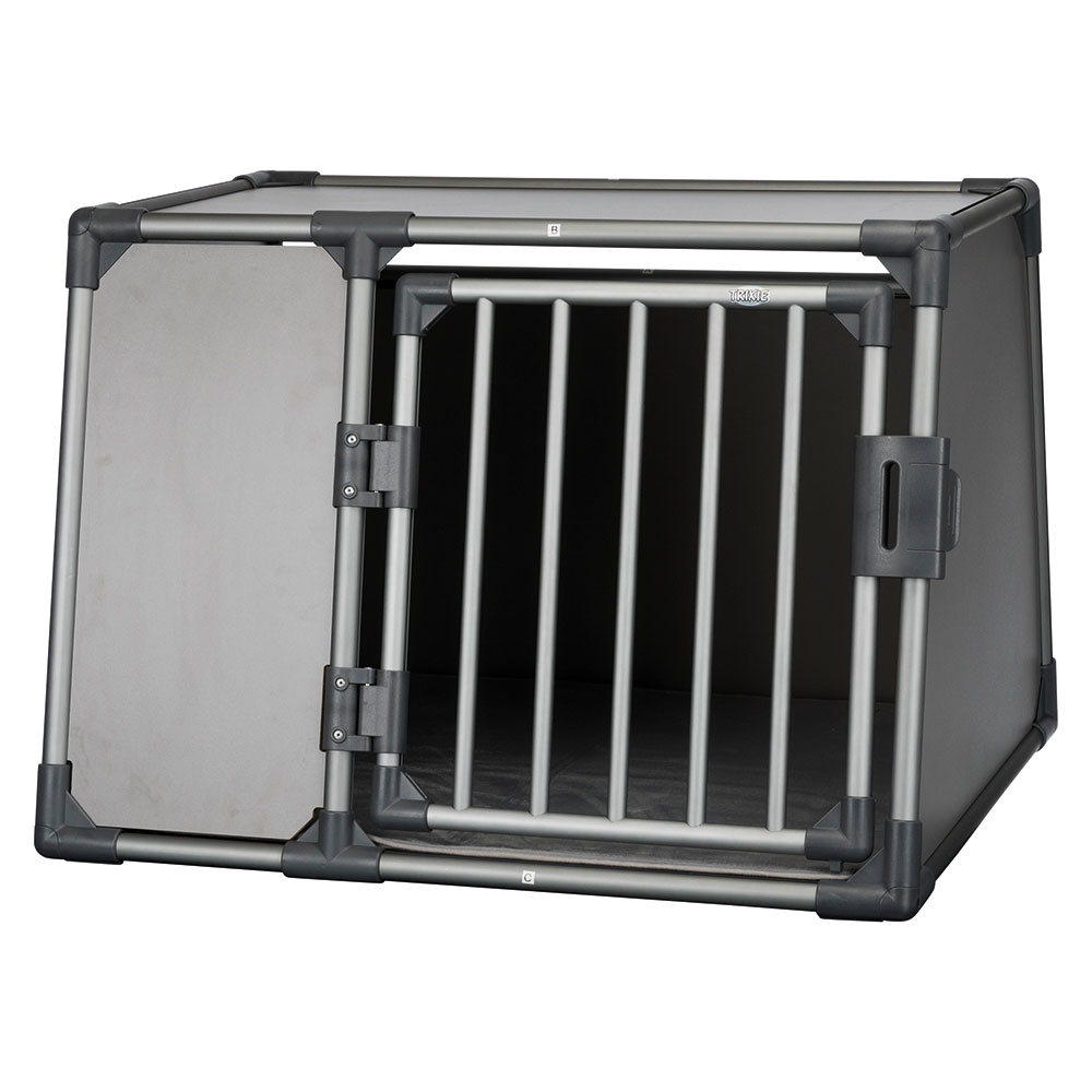 foto del prodotto trasportino per cani trixie in alluminio grafite l l 92 x p 78 x h 64 cm