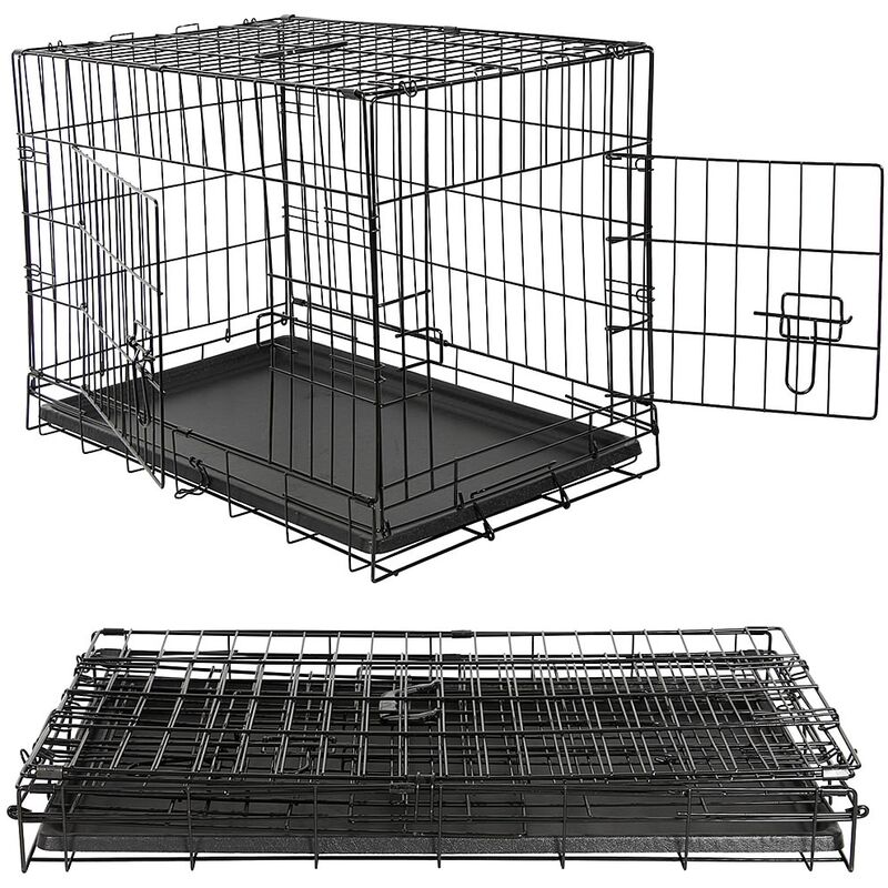 foto del prodotto trasporto cani box trasporto cani gabbia pieghevole in filo metallico box traliccio box gabbia per cani