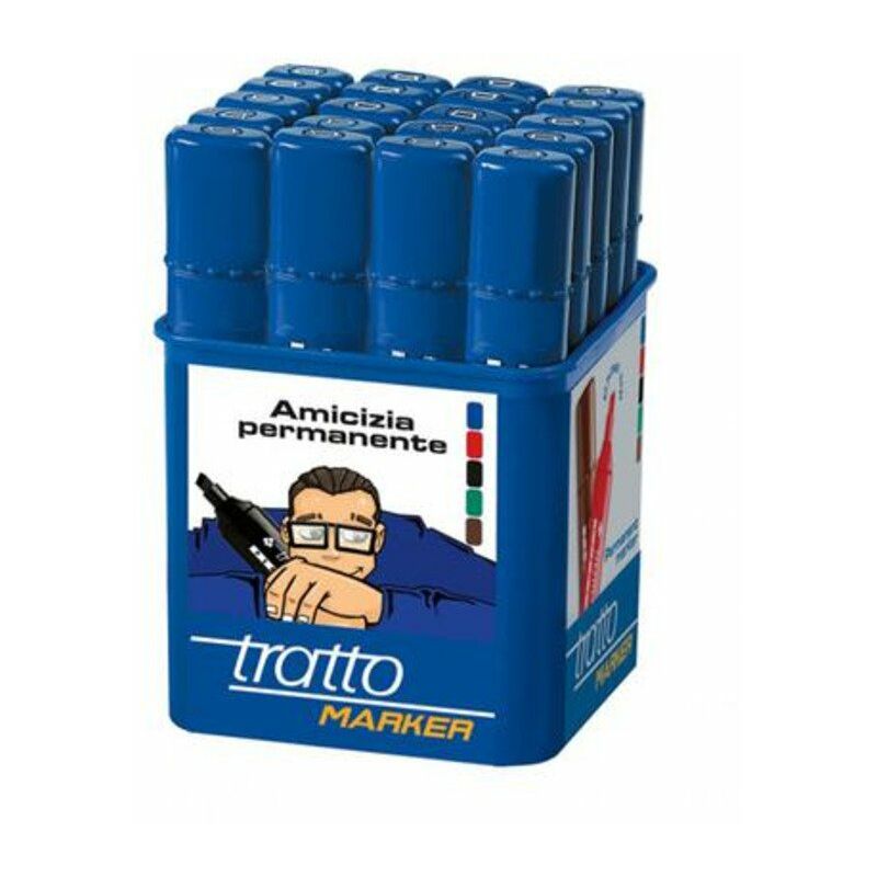 foto del prodotto tratto marker punta scalpello blu x20