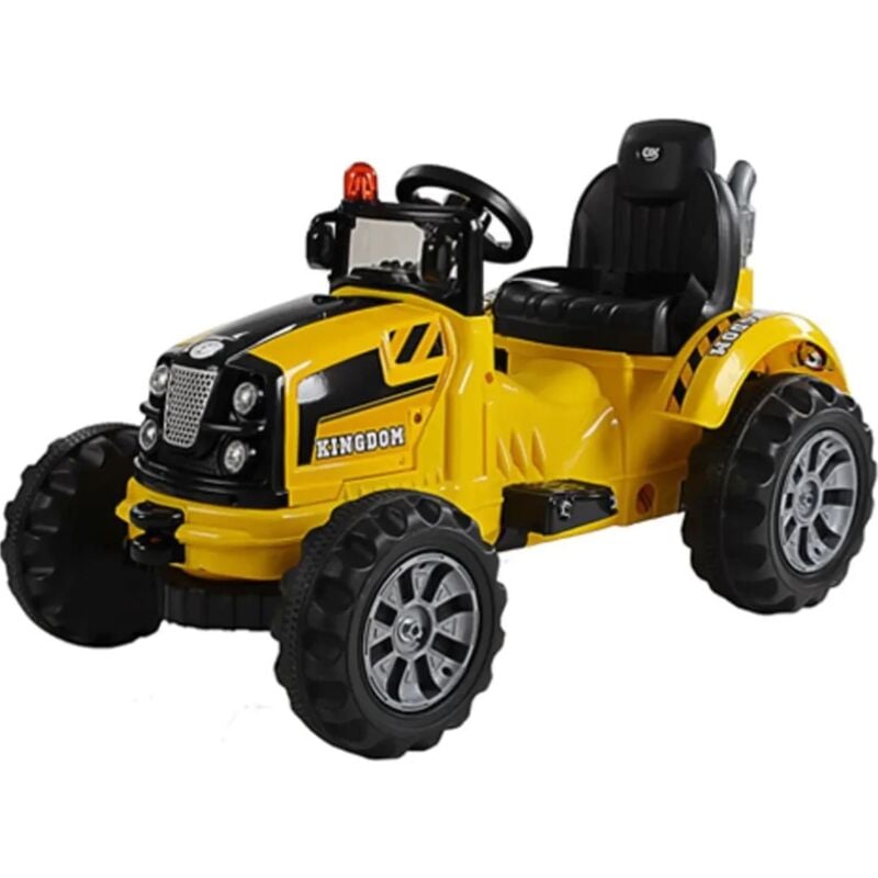 foto del prodotto trattore elettrico per bambini 12v 3 a 6 anni giallo