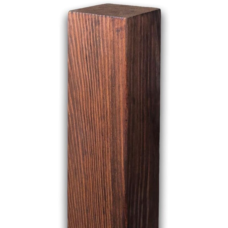foto del prodotto trave quadrata in legno massiccio di pino teak, 9x9 cm, da 3 m