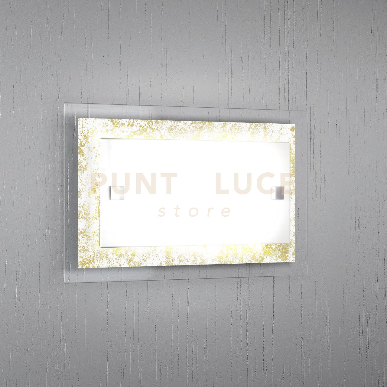 foto del prodotto tray applique piccola 1 luce foglia oro 1087 ap fo