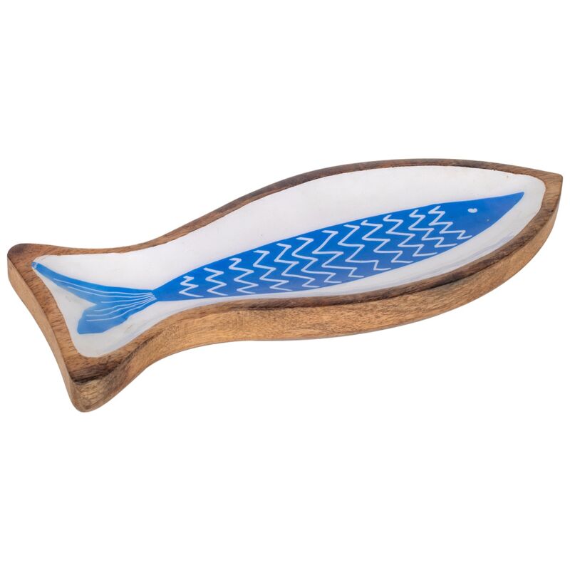foto del prodotto tray pez scatole e vassoi vassoio decorativo blu 3x35x14 cm signes grimalt