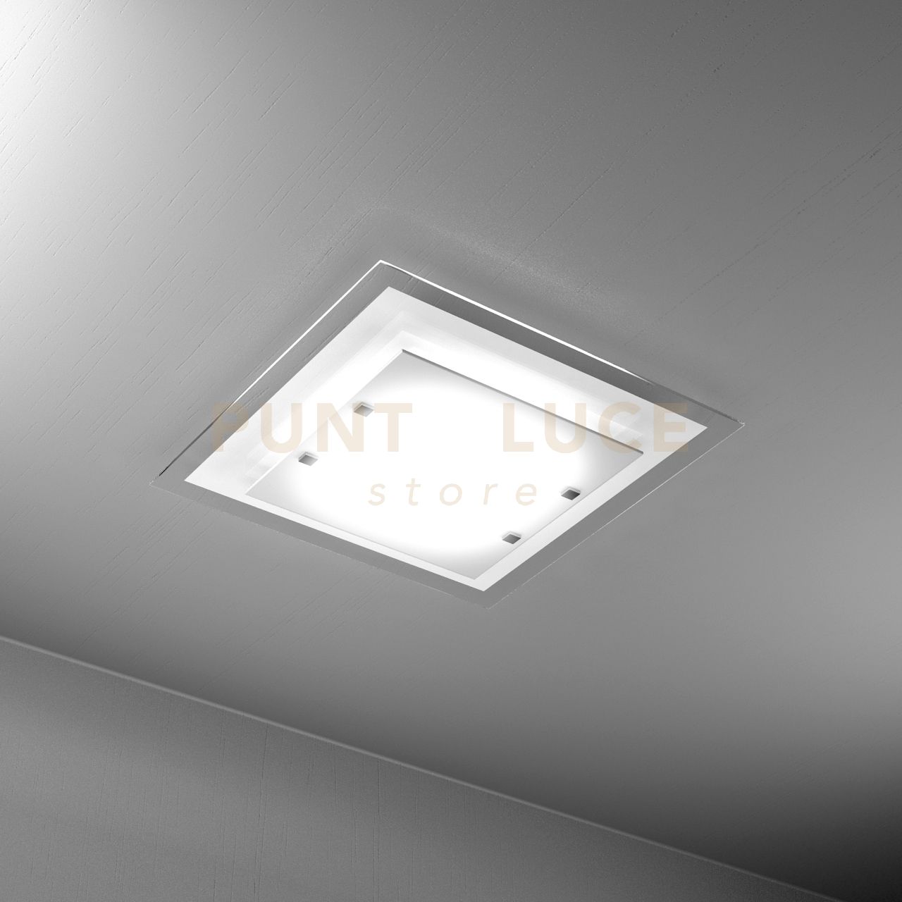 foto del prodotto tray plafoniera 60 cm. 4 luci bianca 1087 60 bi