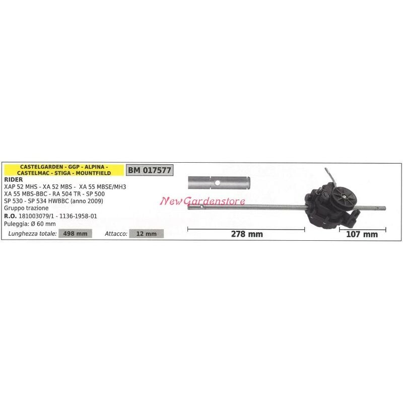 foto del prodotto trazione semovenza alpina rider rasaerba tosaerba xap 52 mhs 017577