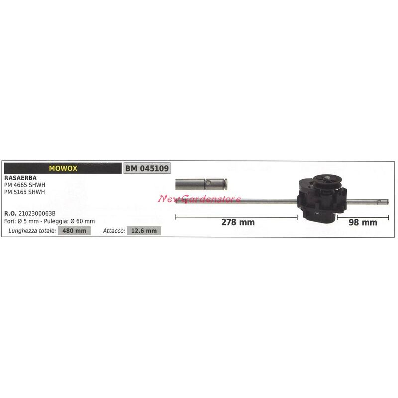 foto del prodotto trazione semovenza mowox rasaerba tosaerba tagliaerba pm 4665 sehw 045109