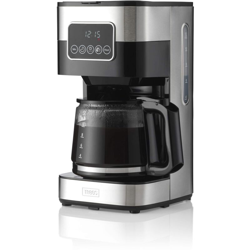 foto del prodotto trebs 24100 macchina da caff con filtro per 12 tazze con capacit di 1,5 l, programmabile, spegnimento automatico, antigoccia, display a led,
