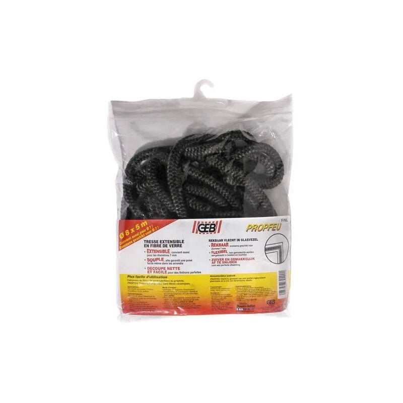 foto del prodotto treccia in fibra di vetro per porta caldaia d.7 8mm l.5m