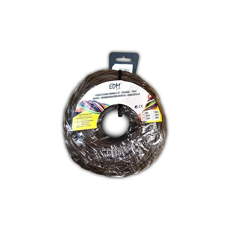foto del prodotto treccia tessile parallela 3x1,5mm marrone 5mts