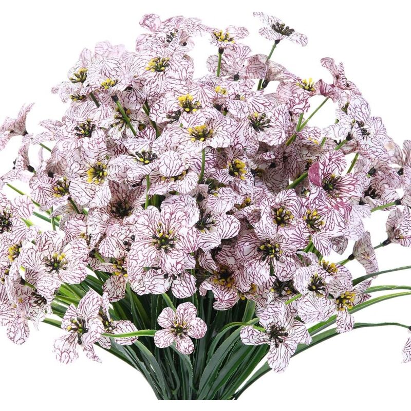 foto del prodotto treetalk 10 mazzi di fiori artificiali per esterni, resistenti ai raggi uv, senza sbiadimento, fiori finti viola per interni ed esterni, piante da